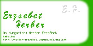 erzsebet herber business card