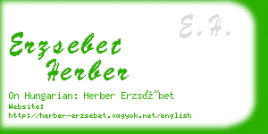 erzsebet herber business card